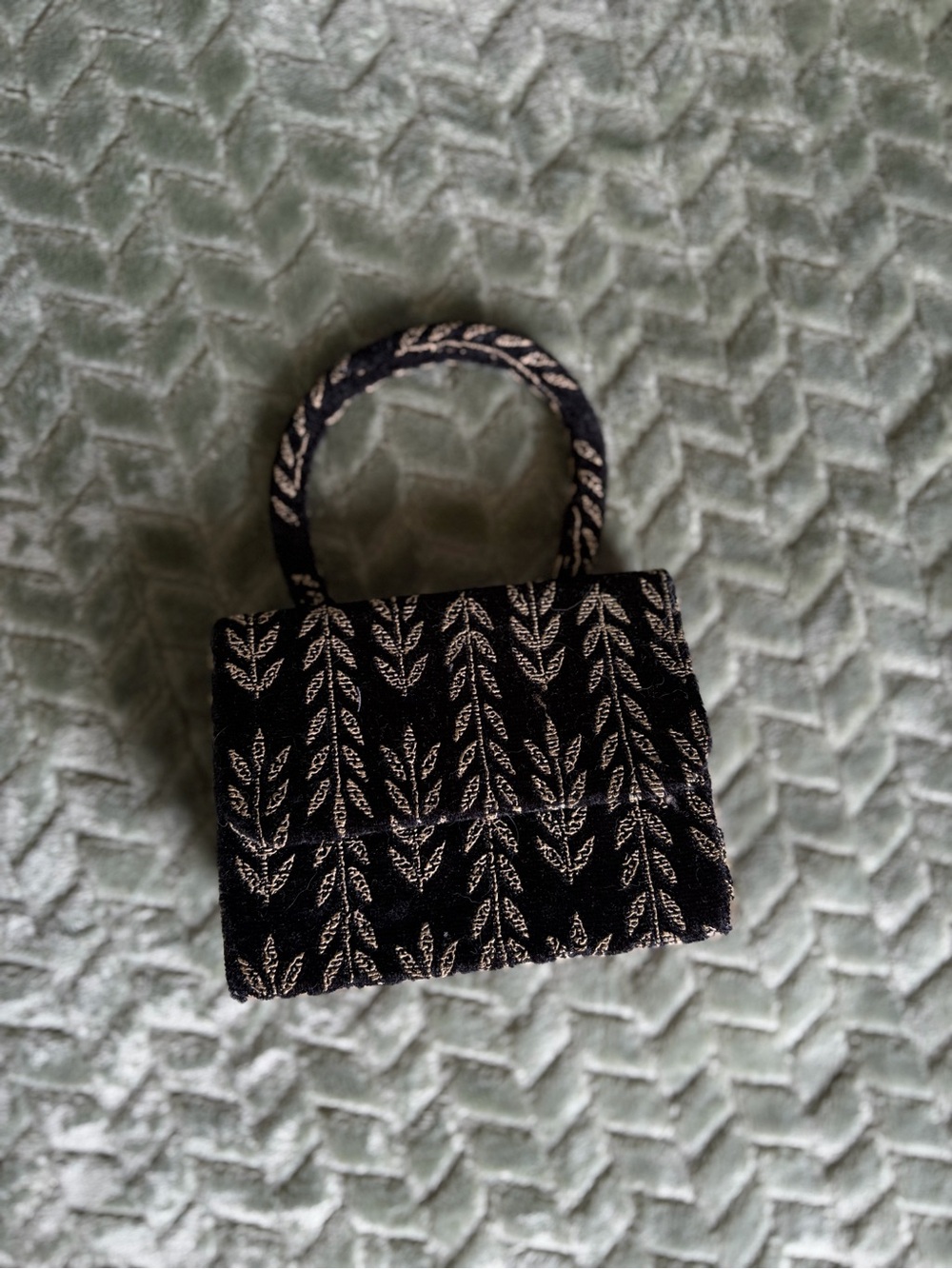 Vintage Mini Purse Velvet Black